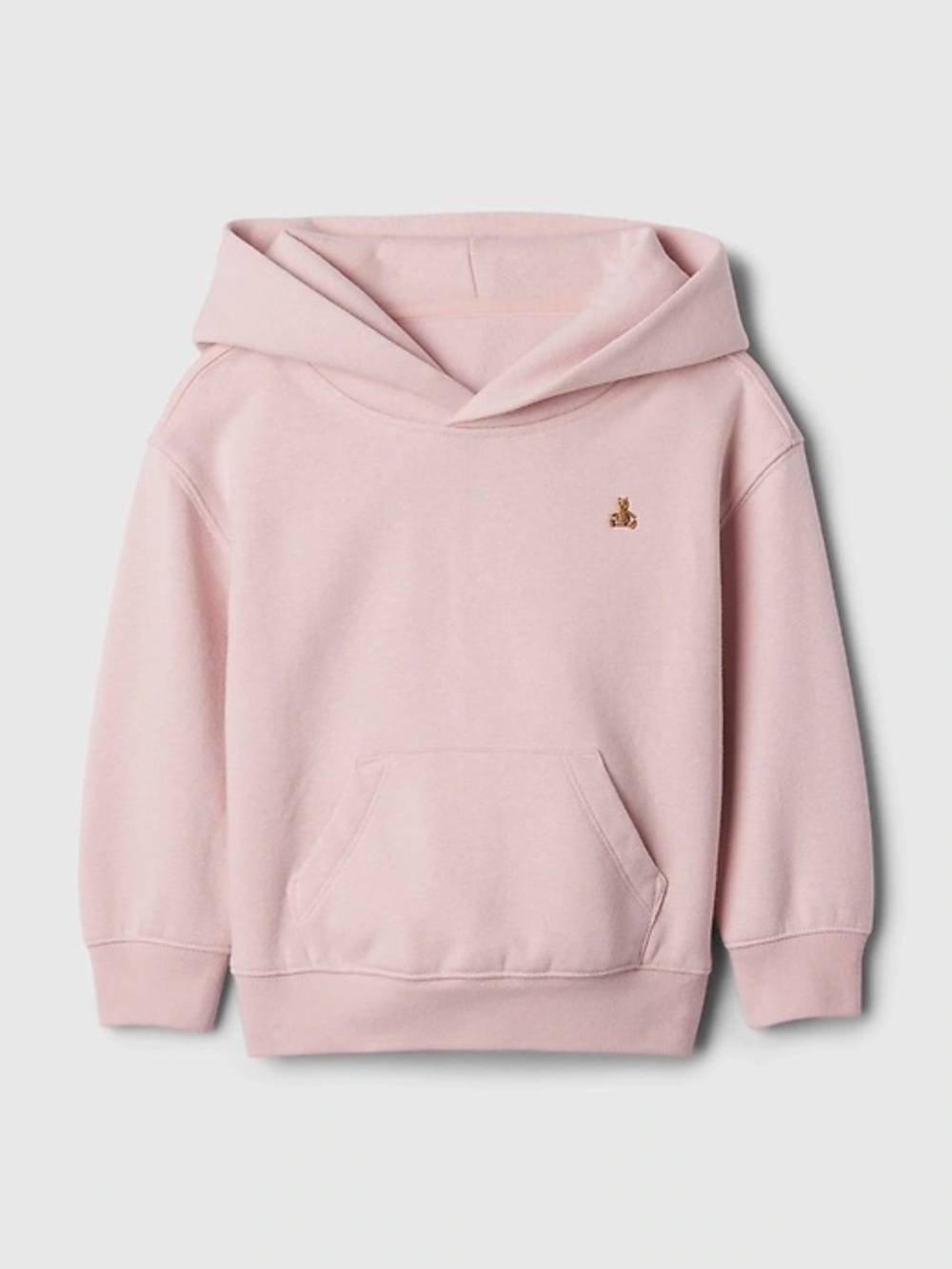 Baby Gap Pink Hooded Sweatshirt with Embroidered Bear